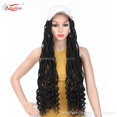 Hot sell 24inch wholesale wavy synthetic Hair Extensions senegalese twist hair 3X Box Crotchet Braids curly box white hat braid